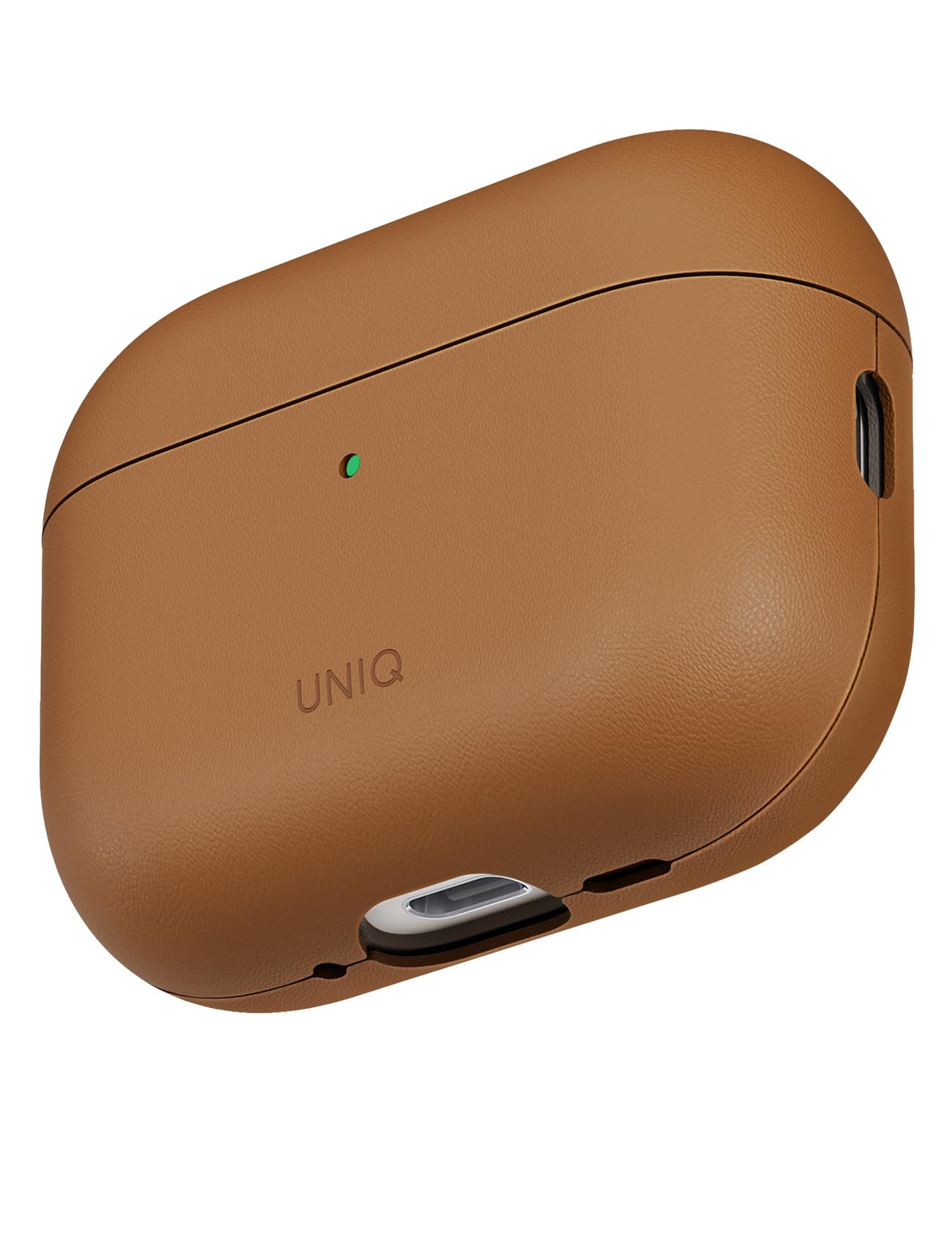 

UNIQ LYDEN VEX PU Leather Case for AirPods Pro 3, Wireless Charging Compatible, Shock Absorption, and Protection (Camel Brown, AirPods Pro 3)