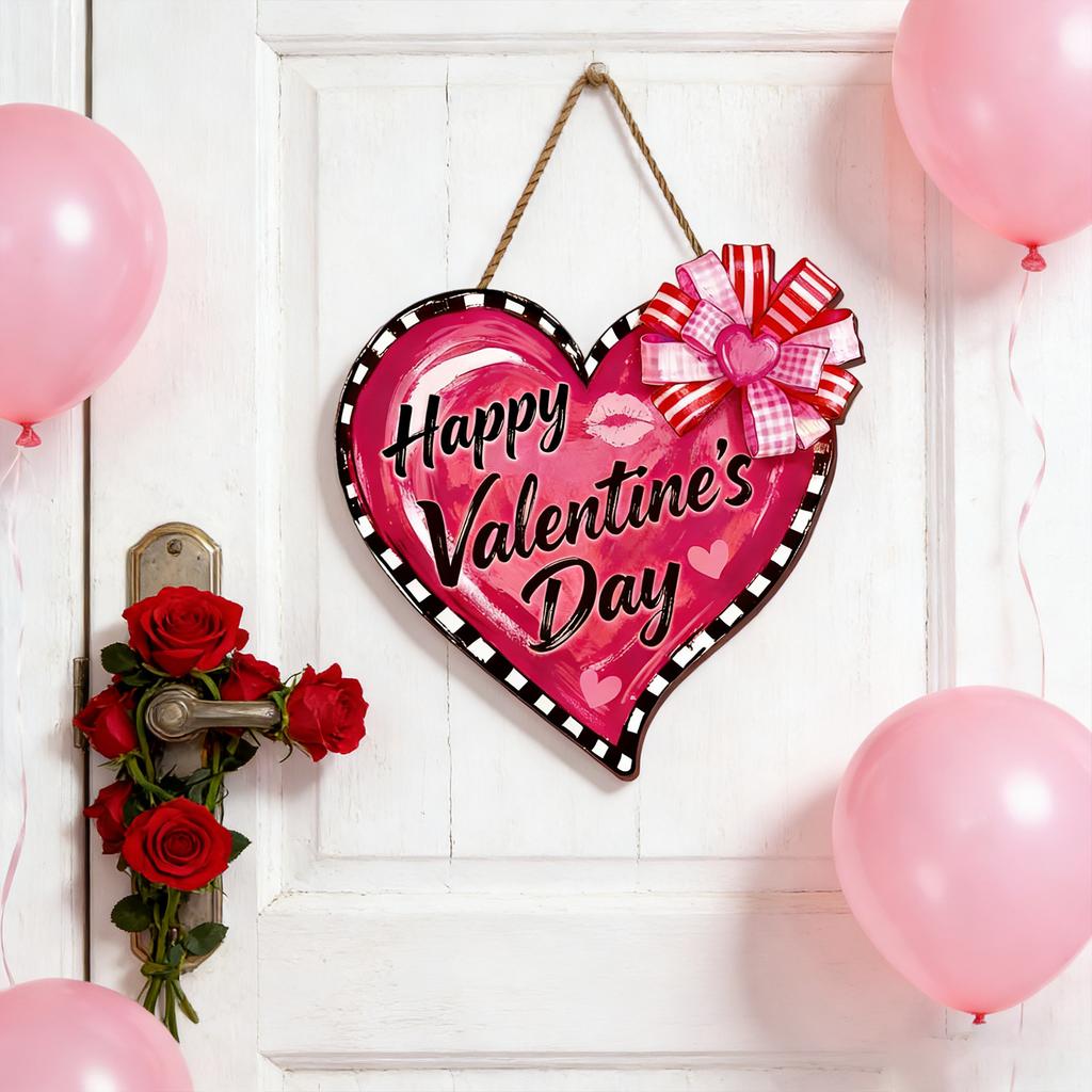 Classical 30cm Heart Shape Wood Plaque Offering Two Color Choice For Individualized Loves Expression In Various Setting