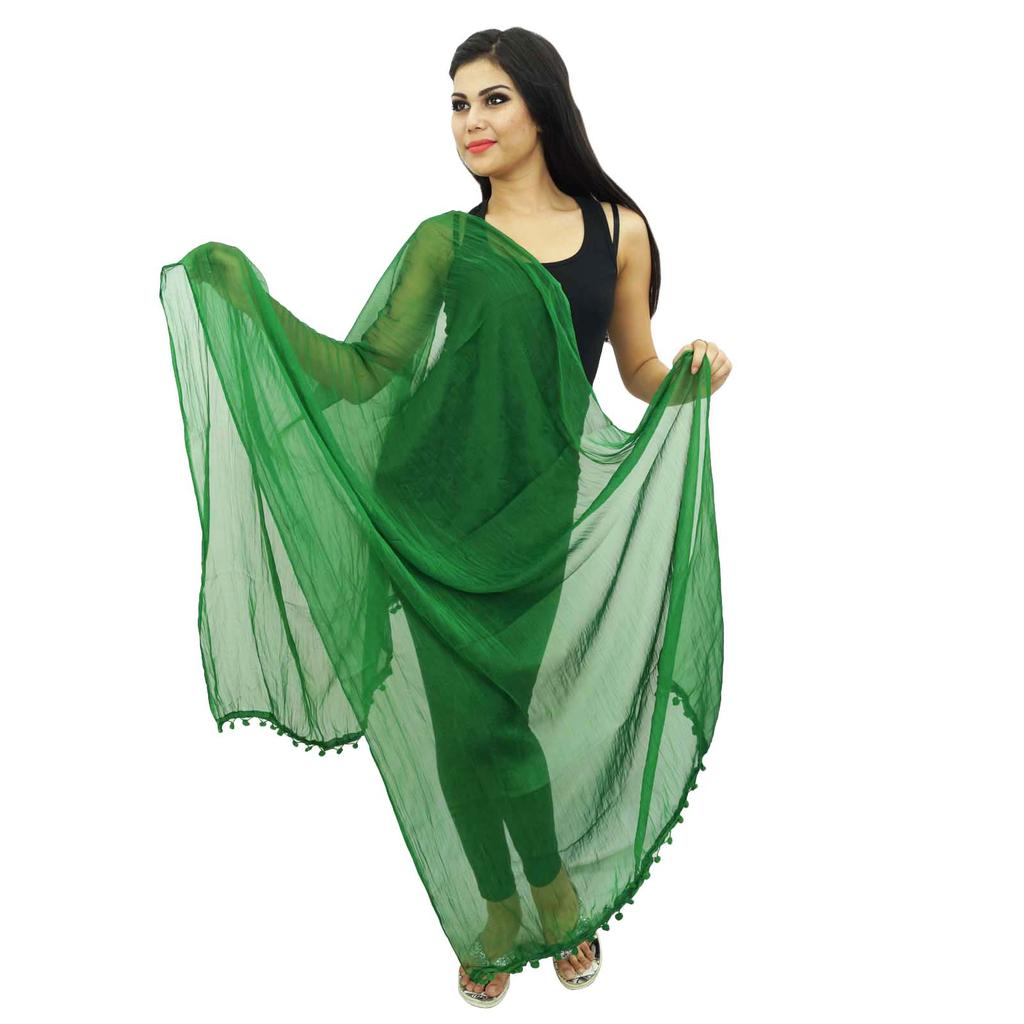 Chiffon-Mischung Dupatta Lange Stola Frauen Wickeln Indische Schals Chunni Indian