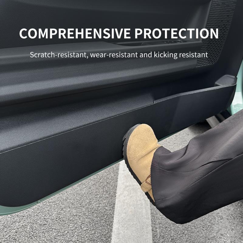 Car Door Anti-Kick Mat For Mini Cooper S F66 F67 2024 2025 Suede Leather Sticker Soil-Proof Children's Kick Pad Car Accessories