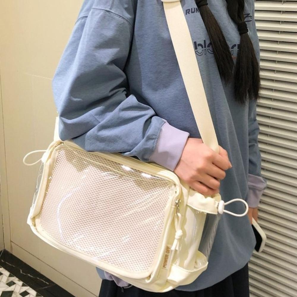 New Harajuku Casual Simple Nylon Shoulder Bag Large Capacity Daily Y2K Commuter Handbag Girl Cute Sweet Ulzzang Ita Bag 2026