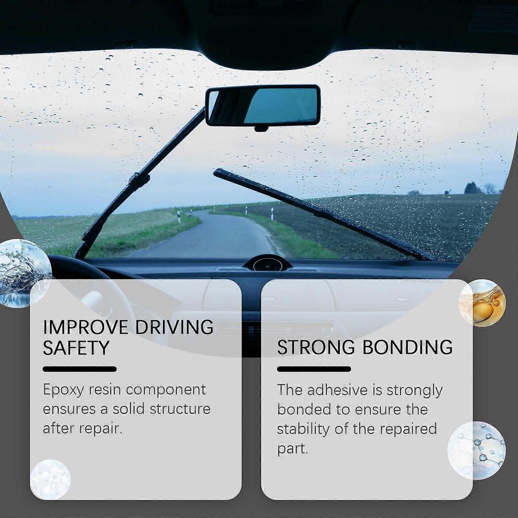 Limited time!!Homonth Car Windshield Crack Care Liquid Car Glass Care Tool Crack Adhesive less