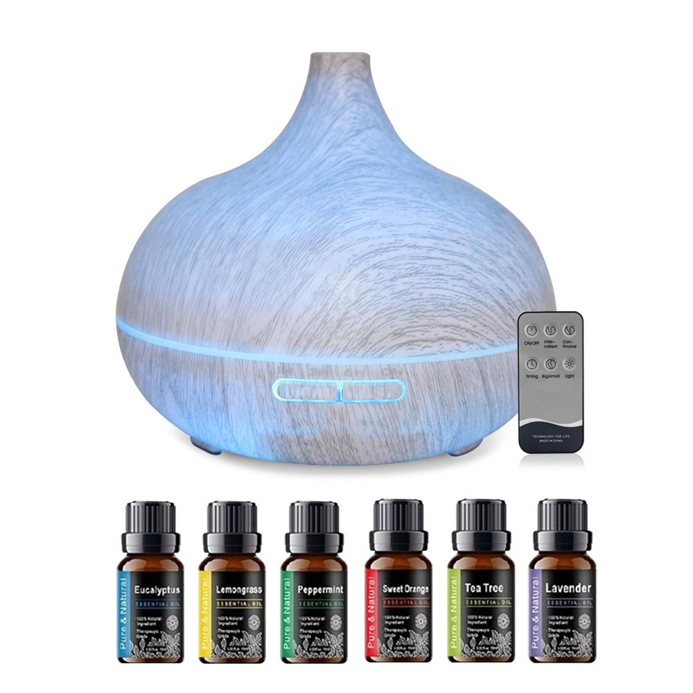 

550ml Essential Oil Diffuser Soundwave Tech, Auto Shut Off, 7 LED Colors with Remote Cool Mist Humidifier for Home & Office 550ml