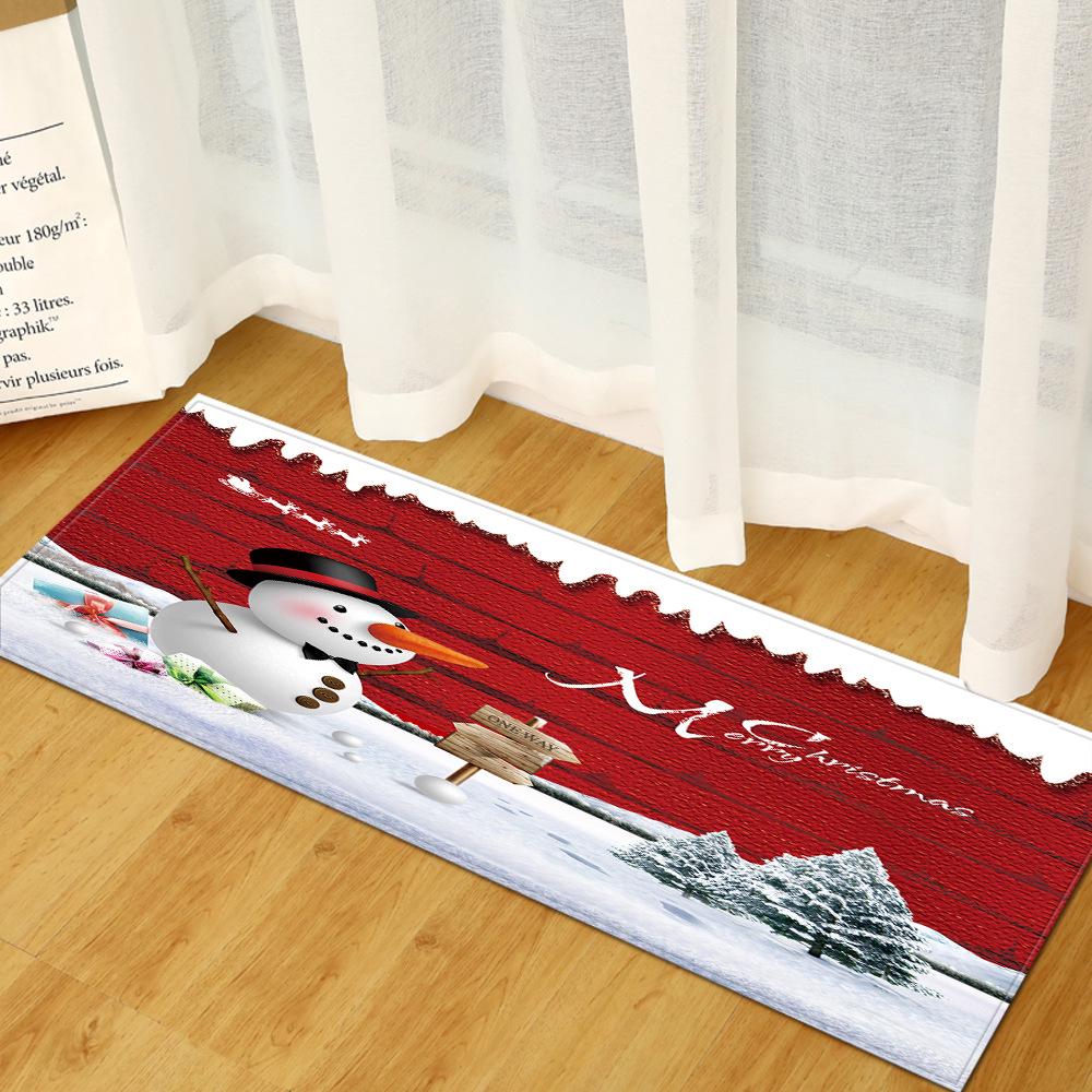 

Snowman Christmas Rug Memory Foam Bath Mat Merry Xmas Decor Kids Play Carpet Soft Indoor Doormat for Bedroom Kitchen 40x60cm