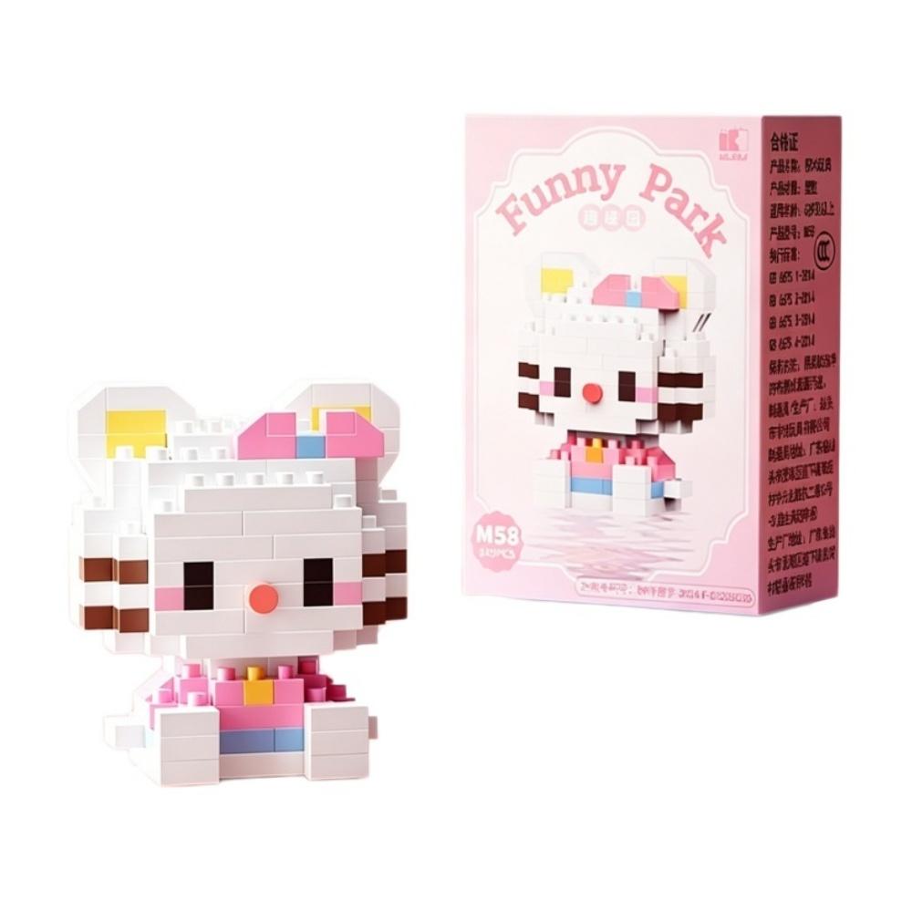 99 style Hello Kitty Building Blocks Cartoon Figures Kuromi Bricks My Melody Children's Assembly Toys Cinnamoroll Gift
