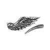 Unisex Retro Thai Silver Angel Wings Feather Ring