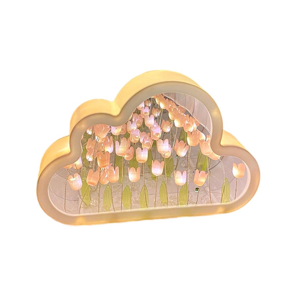 Creative Handmade Gift DIY Cloud Fortulip LED Night Light ForTulip Cloud Flower Sea Night View Lamp