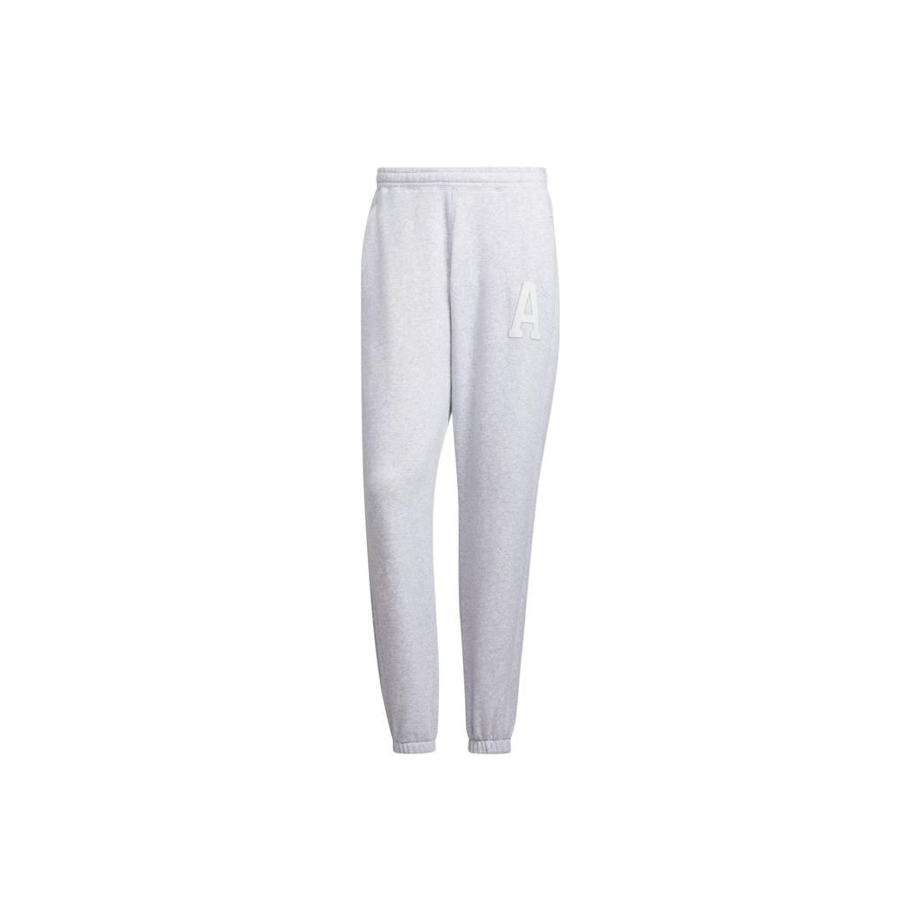 adidas Letter Pants Knitted Sweatpants Men's Light Gray IB2721