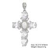 Personalized European & American Cross-Border Copper Zircon Cross Necklace & Earrings Set