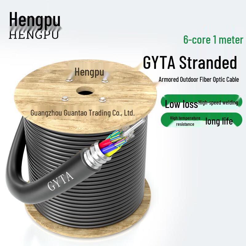 Hengpu GYTA Armored Single-mode Outdoor Fiber Optic Cable 1m