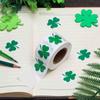 St. Patrick'S Day Sticker Roll Irish Clovers Sticker Roll 3 Leaf Clovers Sticker For Bag Box 500pc Day Stickers