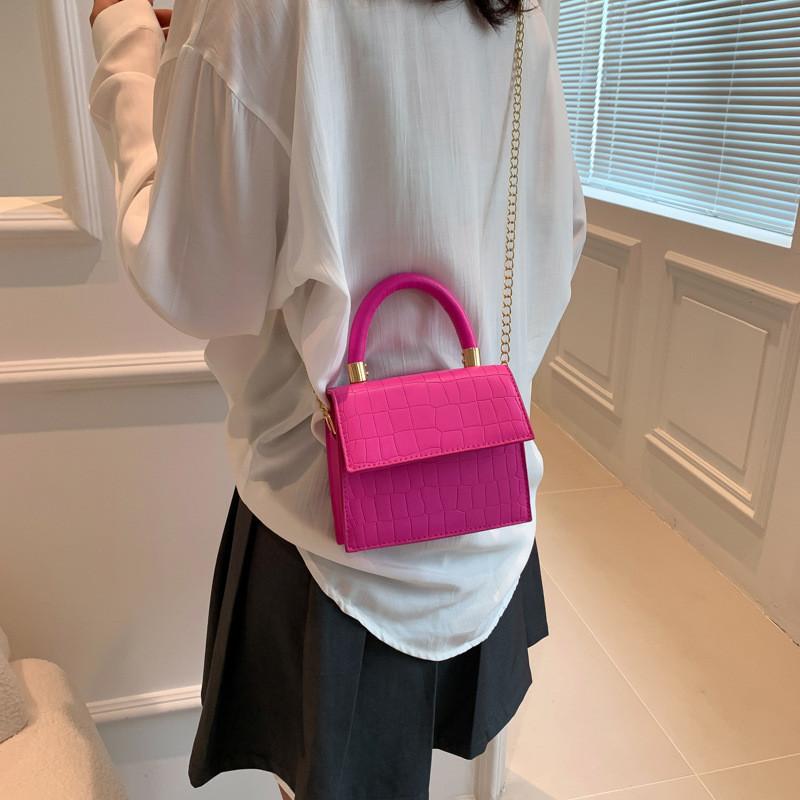 Trendy Street Style Pu Leather Chain Crossbody Bag For Women Summer 2023