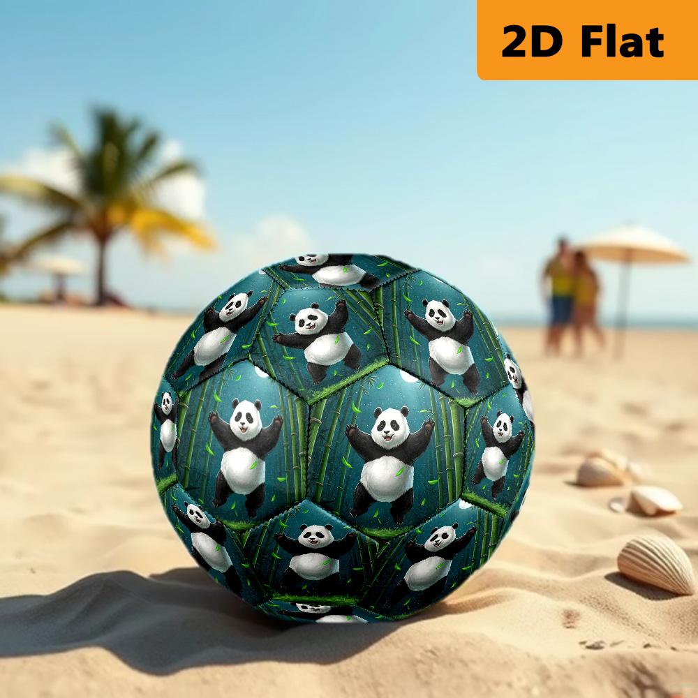 Cute Panda Bamboo Moon Size Soccer Ball High Elasticity Match Universal Unique Gift Cartoon Soccer Ball Suitable For Both Training And Competition