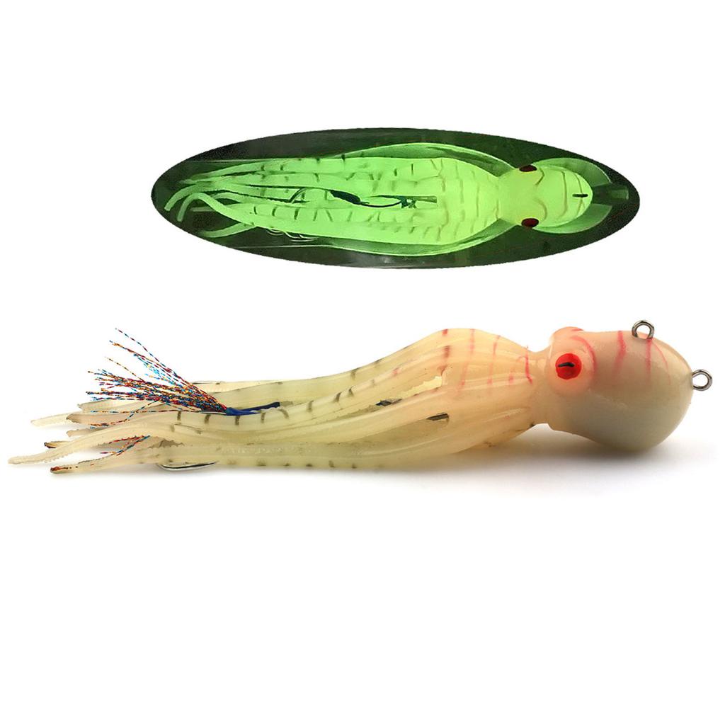 Artificial Fishing Octopus Lure Spray Ink Noctilucence 180g Fishing Octopus Swimbait for Sea Fishing