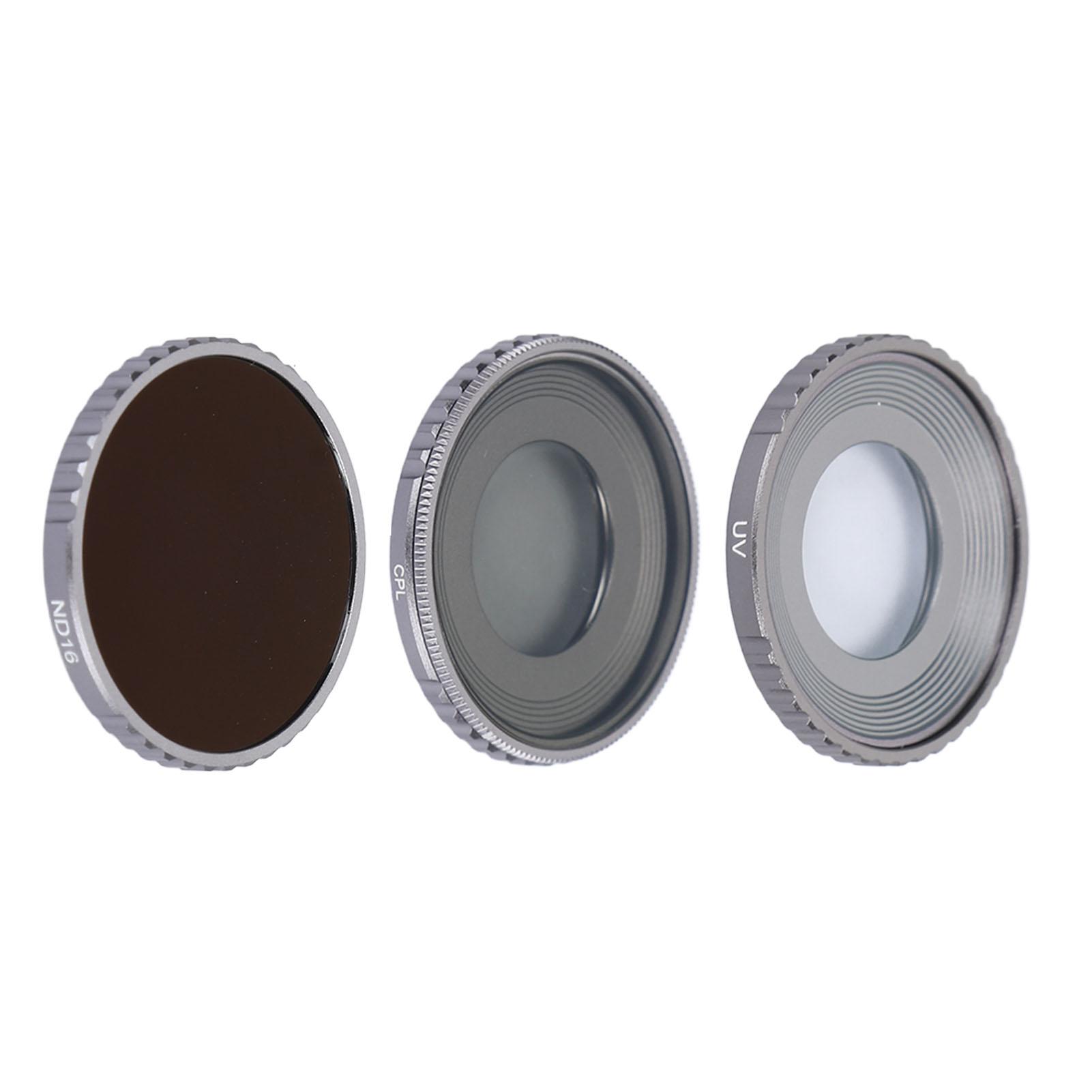

Комплект из 3 ND-фильтров для камеры, УФ-фильтр CPL ND16 для экшн-камеры, оптический стеклянный фильтр для объектива дрона