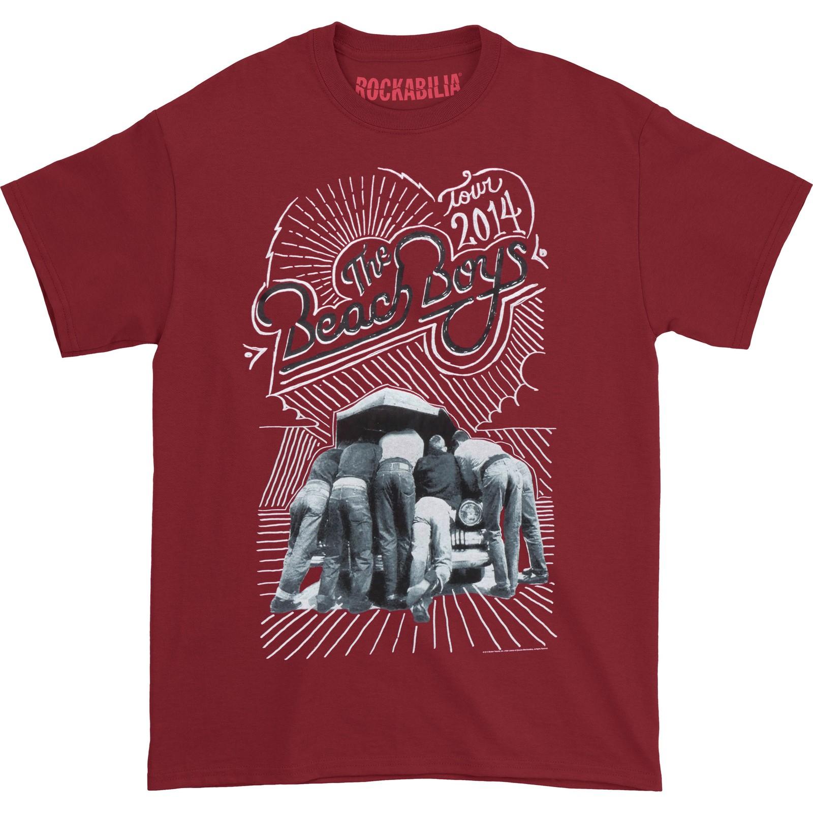 Men s Beach Boys Under The Hood 2014 Tour T-shirt Small Red 3XL