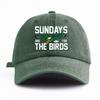 Pc THE BIRDS Print Washed Baseball Cap for AdultsMinimalist Retro Style Casual Soft Adjustable Dad HatPerfect As Gift