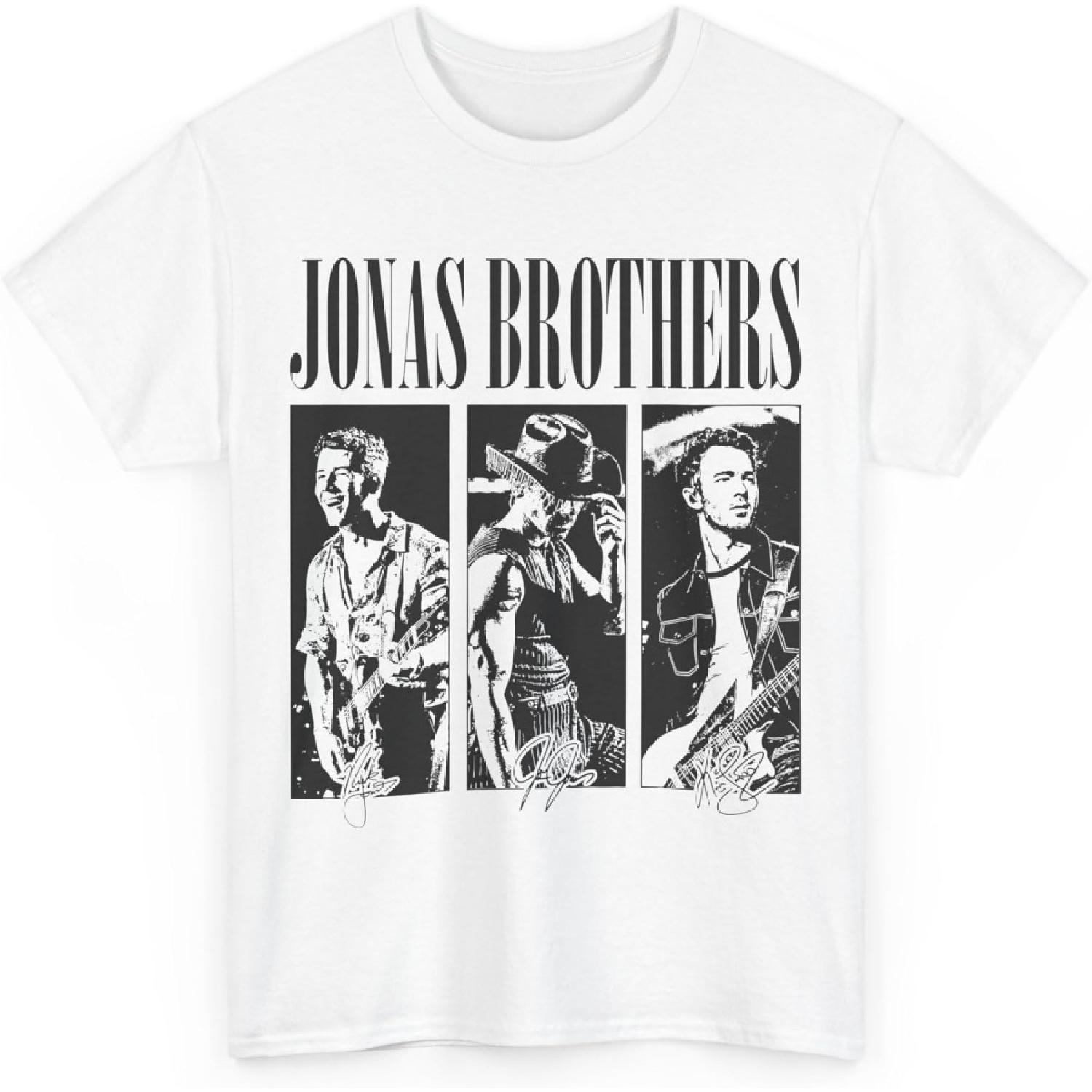 Retro Music Brothers Tour 2025 Shirt – Unisex Cotton Jonas Concert Tee, Graphic Top S