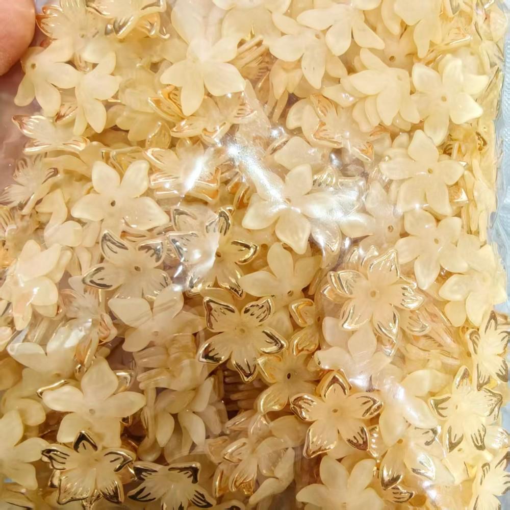 Two-Color Gold & Silver Lily Flower Plated Bell Flower Hairpin Tassel DIY Decoration Material