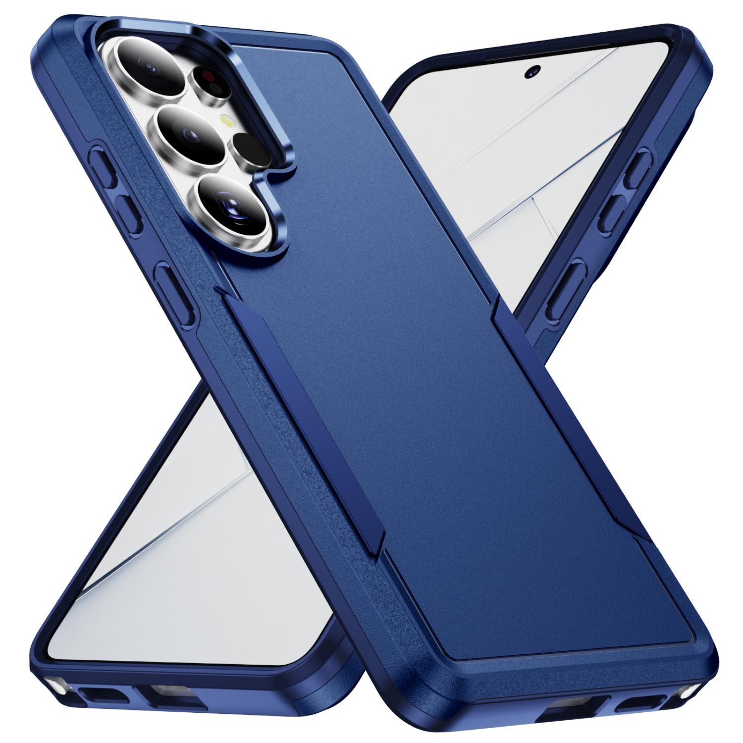 

Двухслойный чехол для Samsung Galaxy S26 Ultra S25 Plus S24 FE S23 S22 A57 A37 A17 5G A56 A36 A16 Защитный чехол военного класса от падений Galaxy S26 Ultra темно-синий