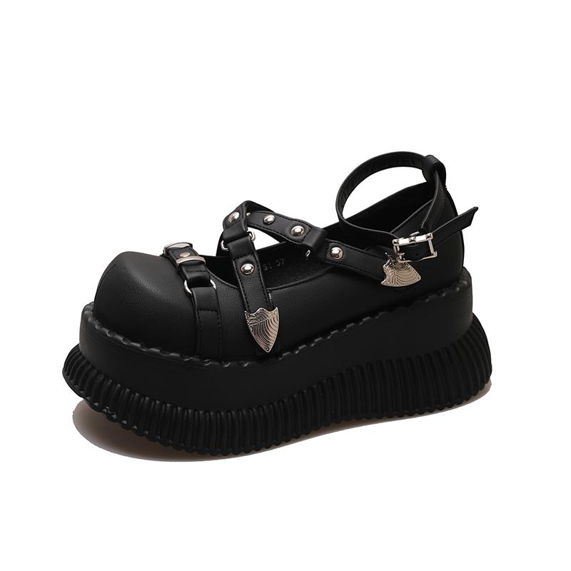 2025 Y2K Girls Mary Janes Pumps Buckle Thick Weges Round Toe Platform Shoes Cute Sweet  Lolita  Classic Brand Pumps