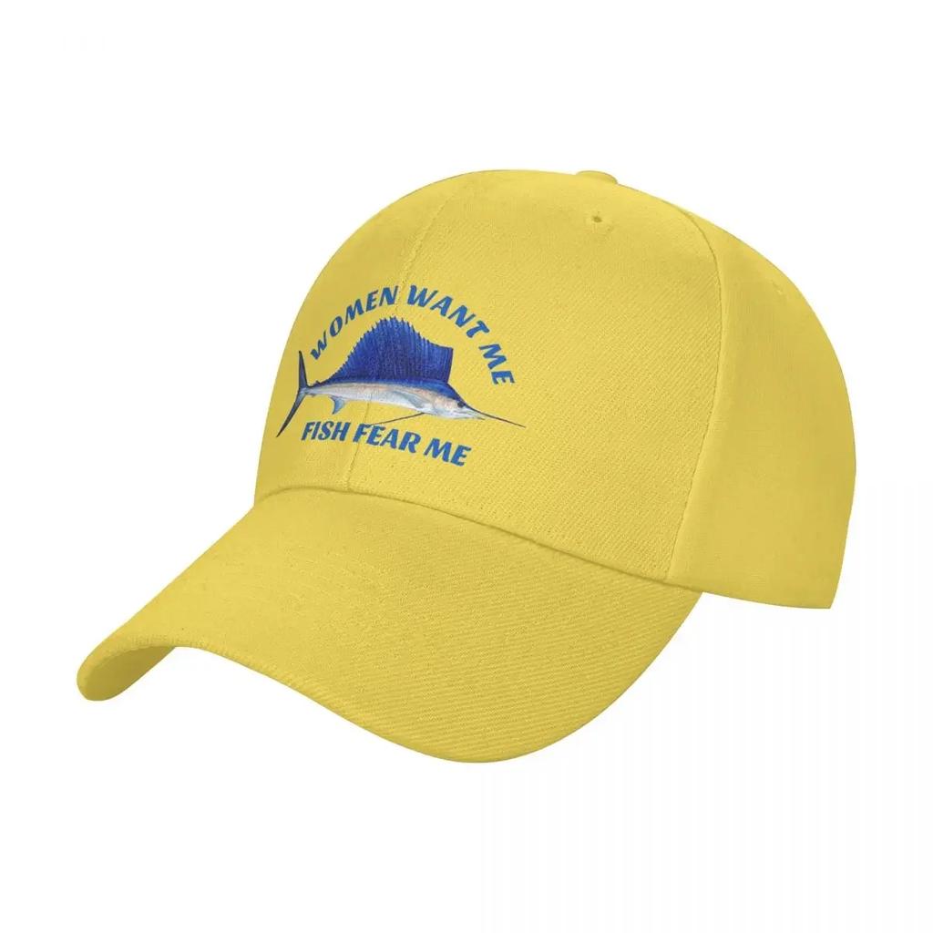 Women want me fish fear me Baseball Cap Streetwear Sports Cap Hat Unisex Unisexs Tennis Womens