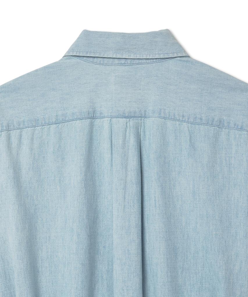 POLO RALPH LAUREN W Cotton Chambray Shirt Dress - Blue