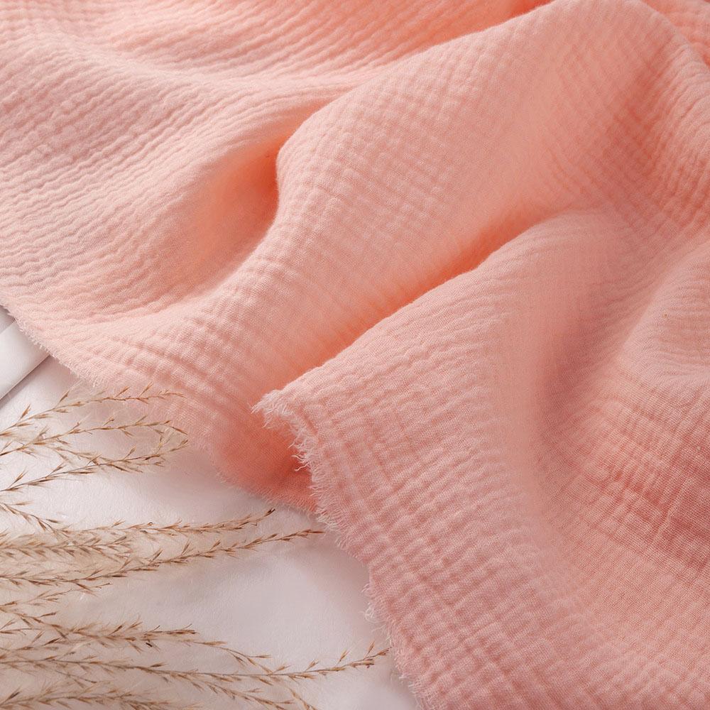 Double Layer Gauze Fabric 100% Cotton Crepe Sewing Fabric Soft For DIY Sewing Baby Dress Summer Clothing Bath Towel Napkin Cloth