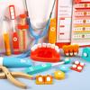 New Children's Wooden Barrel Little Doctor Toy Simulation Play House Injections Dentist Role Playing Puzzle Game