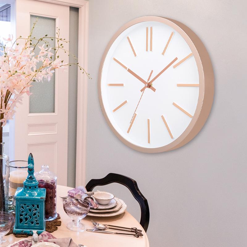 12 Inch 30CM Silent Wall Clock, Creative and Fashionable, Three-dimensional Digital Minimalist Clock for Home Living Room