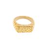 Europe and the United States Hot-selling Rectangular Seal Dragon Scale Ring Hip-hop Niche Design Irregular Crack Ring Jewelry