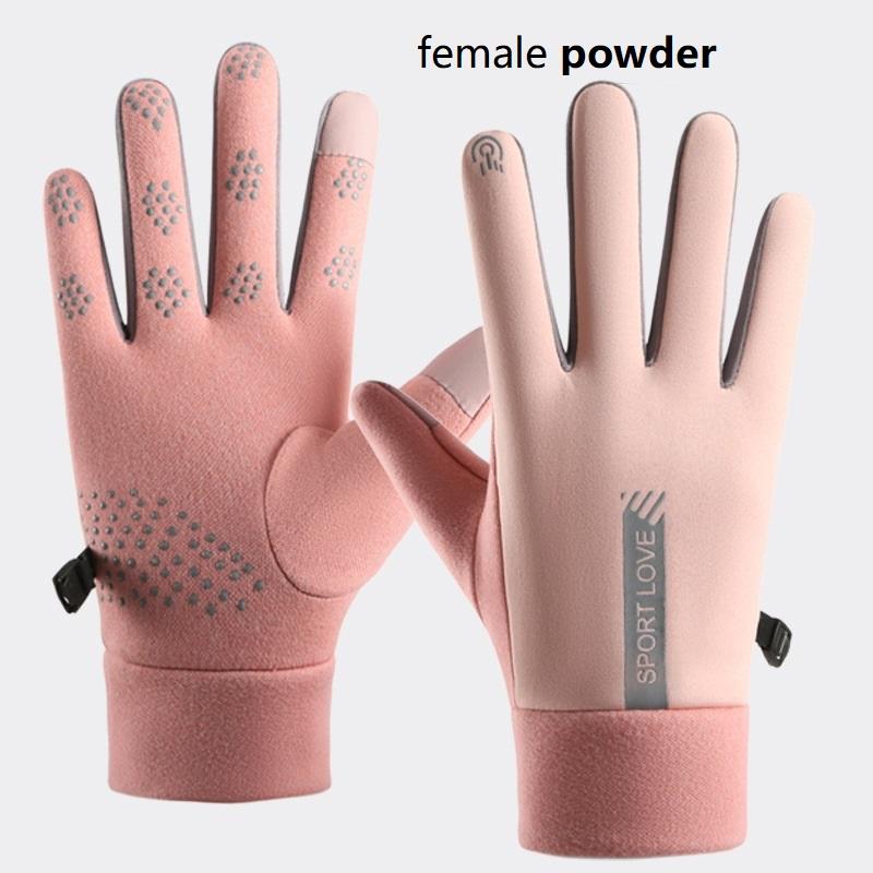 Winter Gloves Women Cycling Bike Thermal Fleece Cold Resistance Wind Waterproof Bicycle Warm Outdoor Running Skiing Mittens