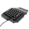 One Handed Gaming Keyboard USB Ergonomic Design RGB Backlit Plug and Play Half Keyboard for Computer Gaming