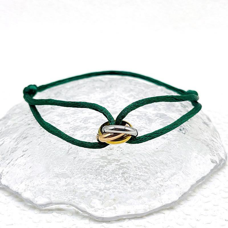Simple Retro Lucky Woven Rope Bracelet For Women Men Temperament Trendy Luxury Circles Bangles Jewelry Accessories Gifts