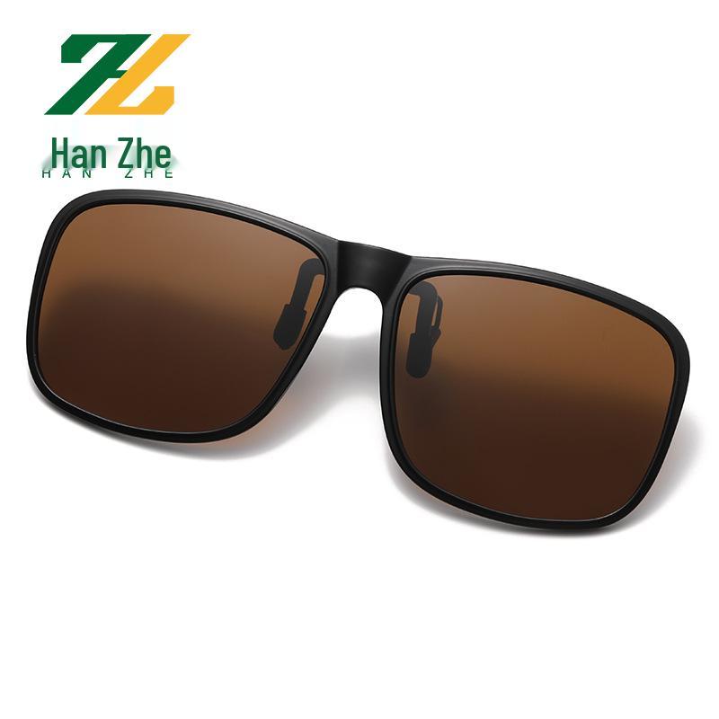 Lightweight Polarized Clip-On Sunglasses: Night Vision, Driving, Fishing, Myopia-Friendly