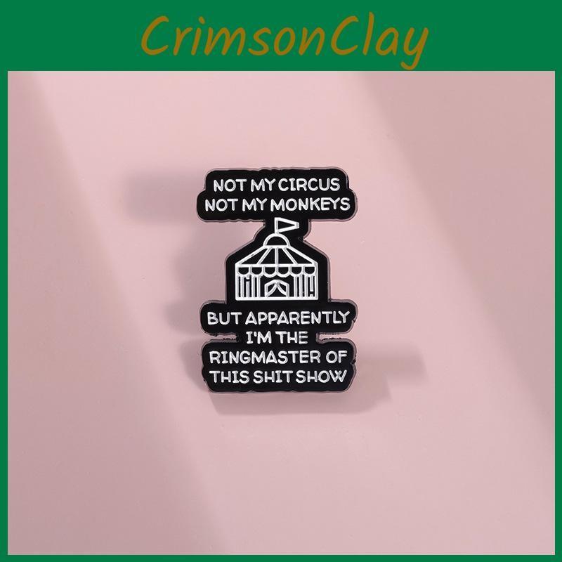 Creative Enamel Black Badge Featuring Stylish Letters For Wearers Fashionforward