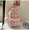 Schoolbag new high-value Japanese ins fresh and sweet strawberry backpack junior high school students lightweight travel spring outing backpack