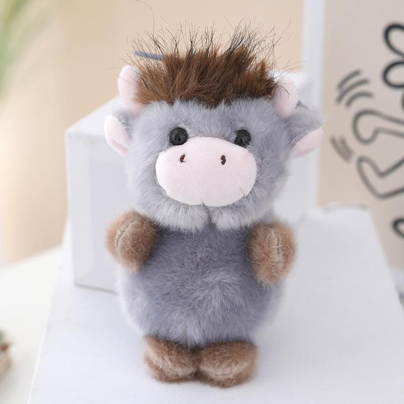Adorable Cow Plush Toy Pendant With Polyester Fiber For Backpack Decoration