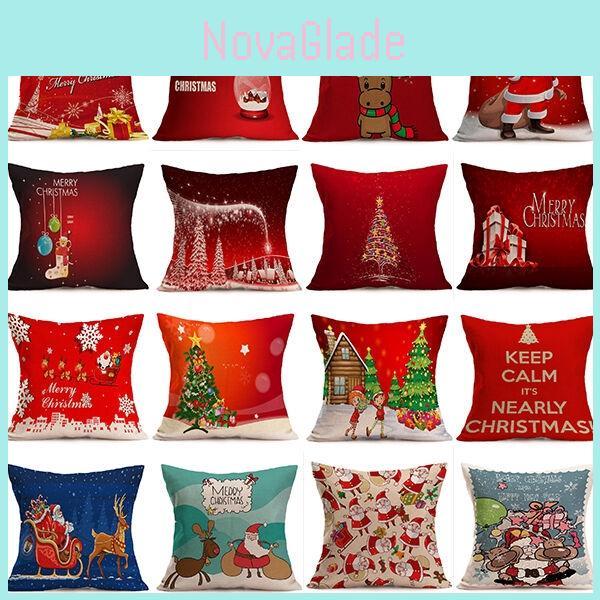 Charming Christmas Santa Claus Cushion Cover Pillow Case For Warm Home And Office Decor
