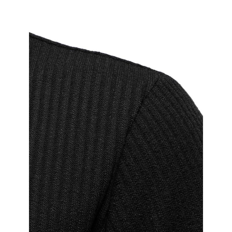 Men's Ribbed Henley Short Sleeve T-Shirt Contrast Leather Placket Casual Muscle Fit Top