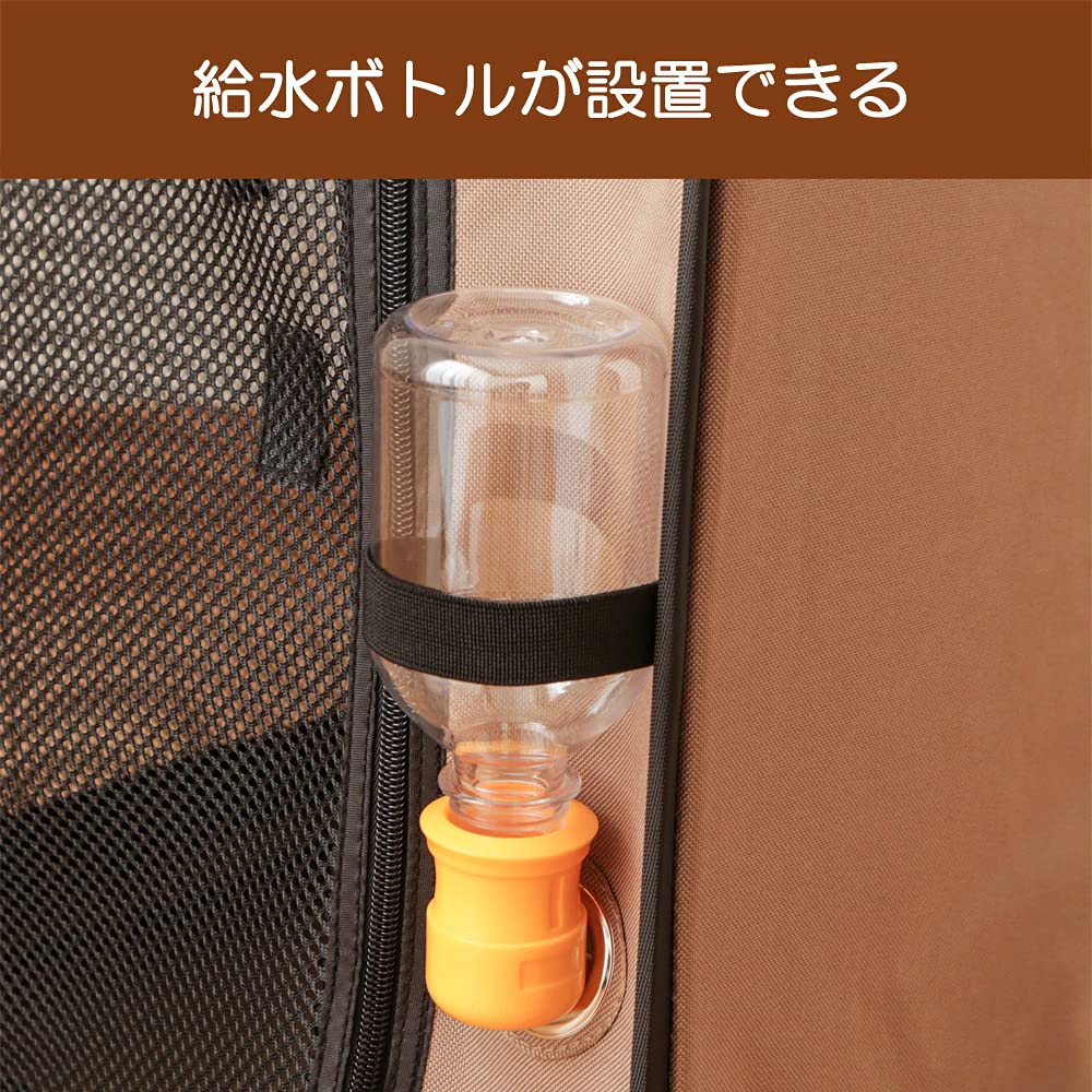 IRIS OHYAMA Dog and Cat Disaster For Width 80 X Depth X Height 66 Cm Cage, Foldable, Outdoor, Prevention, Brown, Medium-sized Dogs, 51.5