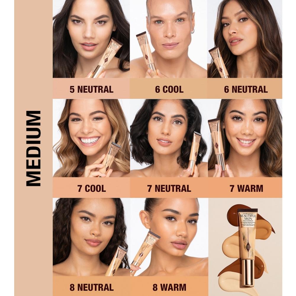 Charlotte Tilbury Beautiful Skin Liquid Foundation 1 Oz 30 Ml Cool Pink