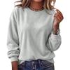 Women's Fashion Long Sleeve Round Neck Sweatshirt, Color Casual Pullover Top