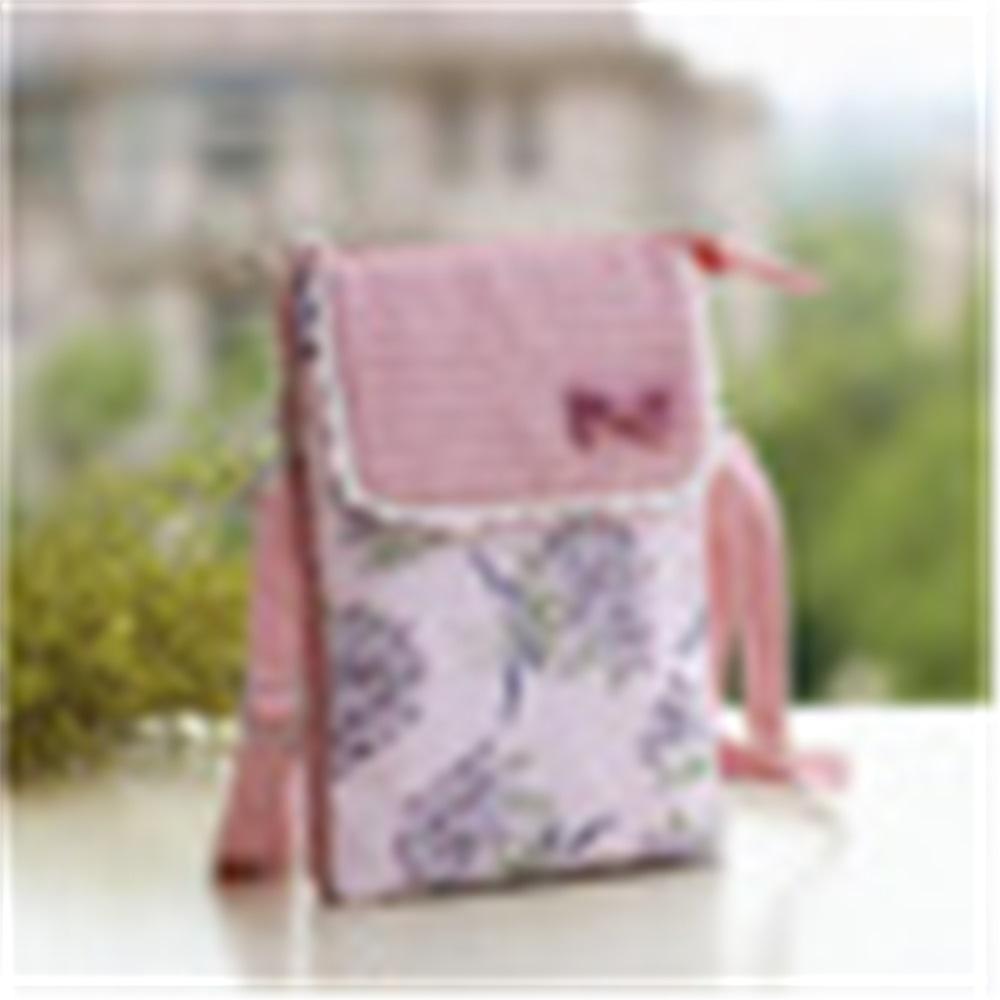 

Повседневная сумка-кроссбоди для телефона с цветочным принтом - Наплечная сумочка и кошелек розовый