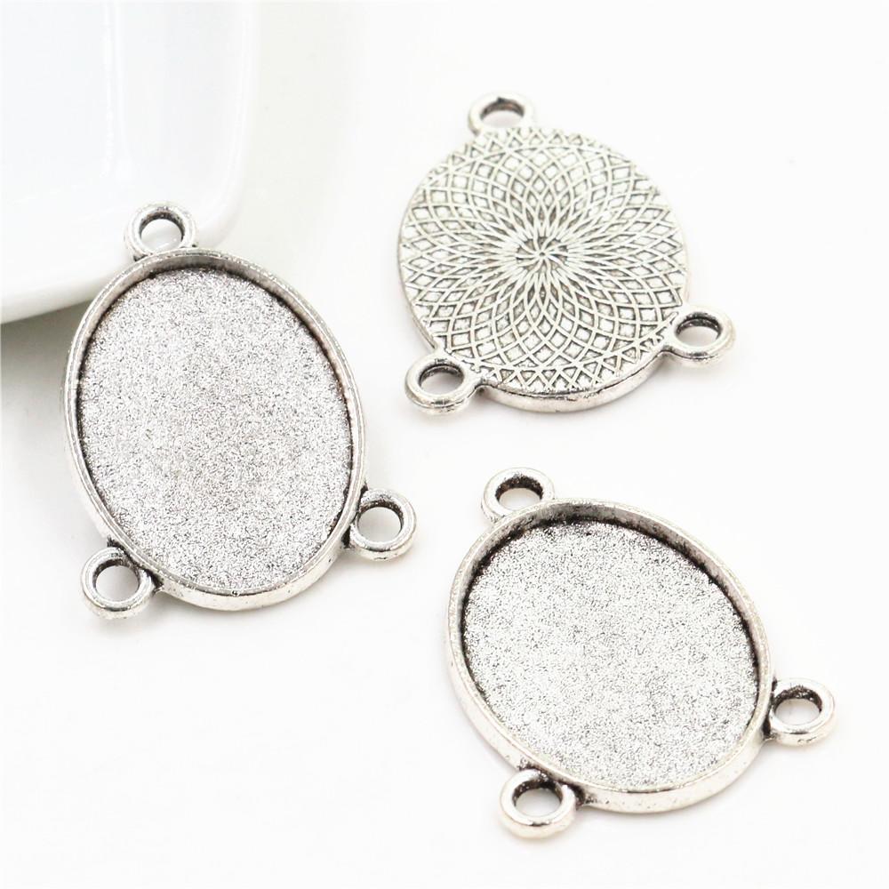10 pièces 18x25mm Taille intérieure 3 couleurs Style classique Cabochon Camée Base Monture Charms Pendentif Bijouterie