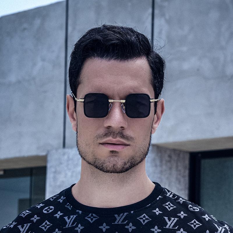 Steampunk Small Frame Sunglasses Male Sun Honglei Sweeping Black Storm With Square Frame Sunglasses Male Sunglasses