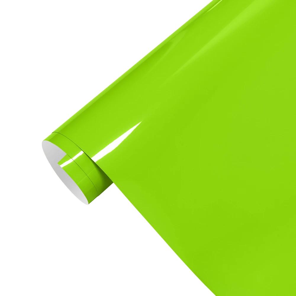 

Car Sticker Gloss Green Adhesive Vinyl Wrapping Color Change Film Bubble Free Wrap Film Car Accessories Interior Exterior 10x100cm