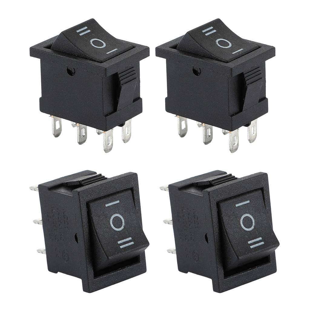 1/4/10Pcs 250V 6A 125V 10A Marine Rocker Switches Power Switches 6 Pin 3 Position Rocker Toggle Switches Easy To Install