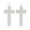Ladies' fashionable design cross light luxury earrings and jewelry are suitable for dates, parties, holidays, and gifts