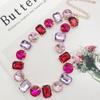 Mixed Color Irregular Crystal Gemstone Necklace - Hot Selling Rectangular & Round Choker